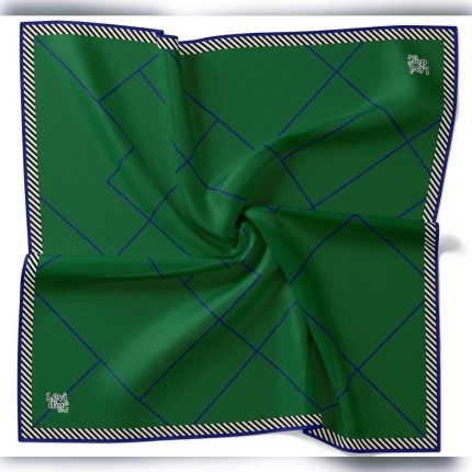 Levidor Geometrik Desen Trend Twill Eşarp Benetton Yeşil