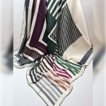 Fivescarf Çizgili Rayon Eşarp Krem