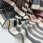 Fivescarf Çizgili Rayon Eşarp Krem