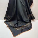 Fivescarf Kenar Çizgili Rayon Eşarp Siyah Taba