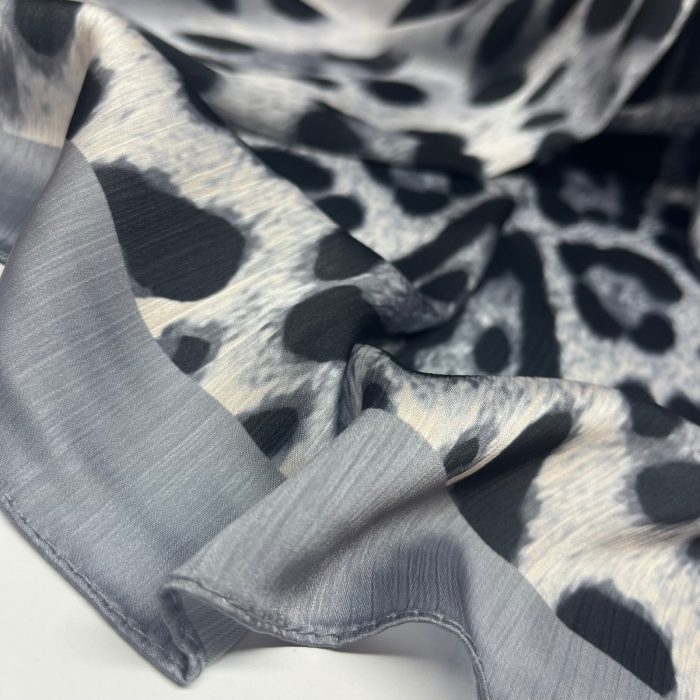 Fivescarf Leopar Desen Brand Şal Gri