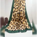 Fivescarf Leopar Desen Brand Şal Zümrüt Yeşil
