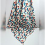 Fivescarf Üçgen Desen Twill Polyester Eşarp Krem