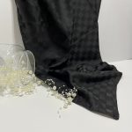 Mini Dama Desen Jakar Şal Siyah