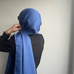 Döngü Desen Jakar Şal İndigo Mavi