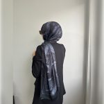 Fivescarf Etnik Desen Şal Siyah Gri