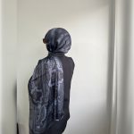 Fivescarf Etnik Desen Şal Siyah Gri