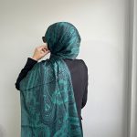 Fivescarf Etnik Desen Şal Zümrüt Yeşil