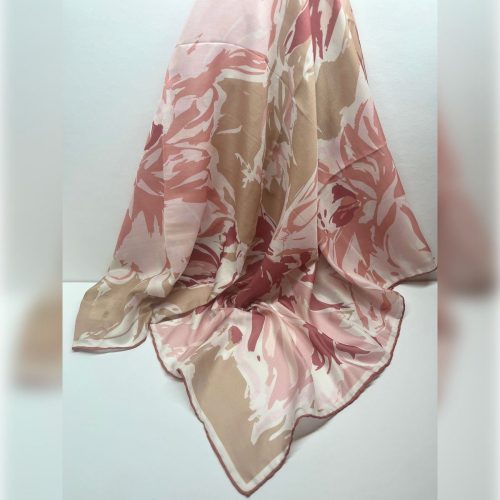 Soft Eşarp Ahenk Desen Pembe