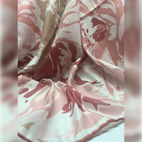 Soft Eşarp Ahenk Desen Pembe