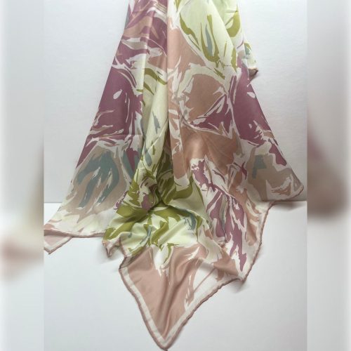 Soft Eşarp Ahenk Desen Pudra