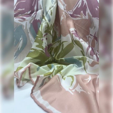 Soft Eşarp Ahenk Desen Pudra