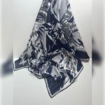 Soft Eşarp Ahenk Desen Lacivert