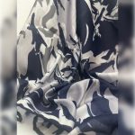 Soft Eşarp Ahenk Desen Lacivert