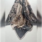 Soft Eşarp Ahenk Desen Kahve