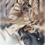 Soft Eşarp Ahenk Desen Kahve